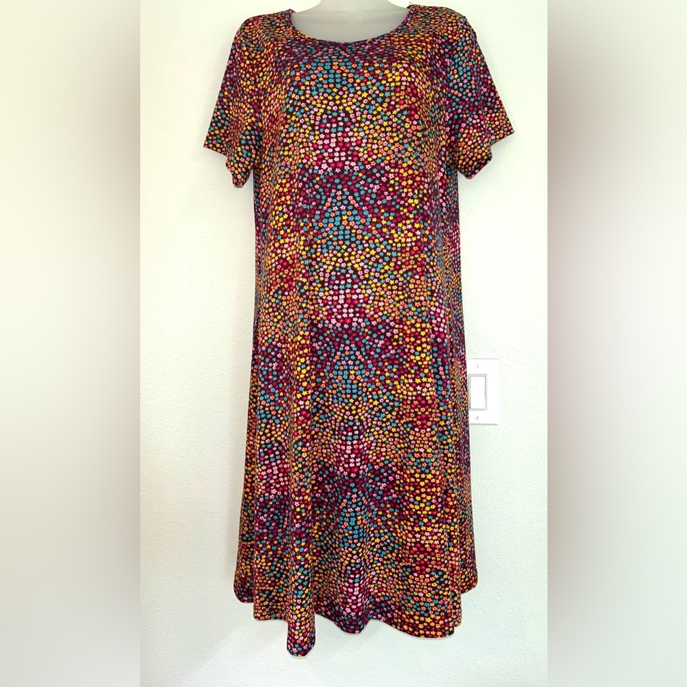 Lularoe short sleeve print dress L